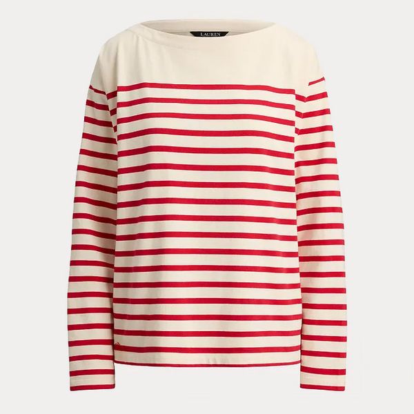 Lauren Ralph Lauren Women's Boat Neck Long-Sleeve Top