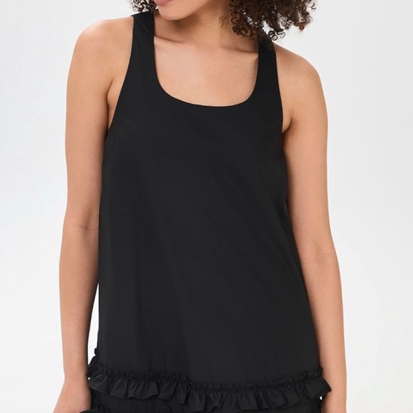 Ganni U Neck Mini Dress