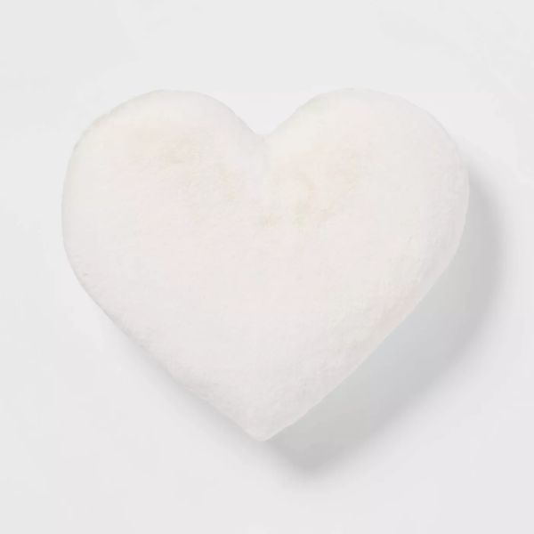 Threshold Oversized Faux Fur Valentine's Day Heart Pillow