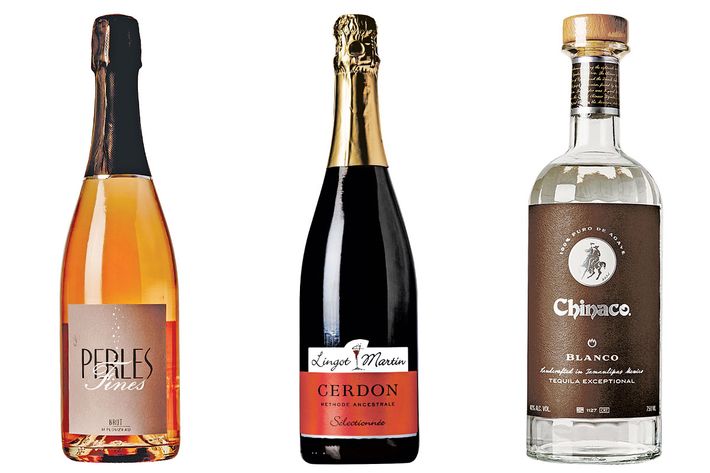 Perles Fines Champagne, Bugey-Cerdon bubbly, and Chinaco tequila.