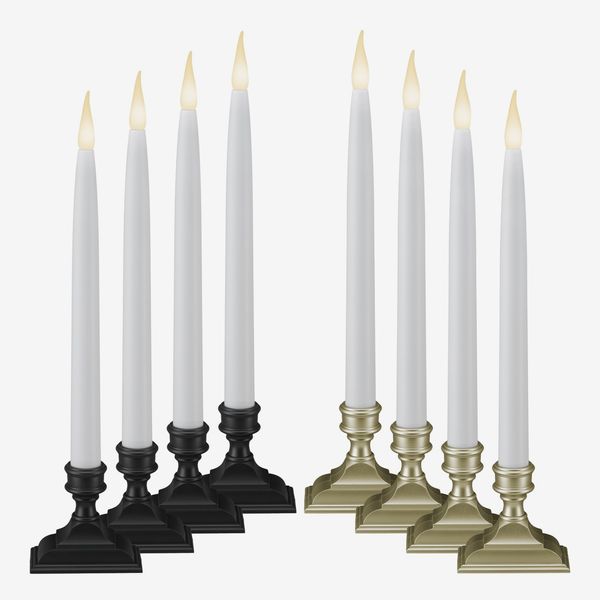 612 Vermont Battery-Operated LED Window Candles With Timer, Set of 4