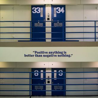 Jail cells are seen in the Enhanced Supervision Housing Unit at the Rikers Island Correctional facility in New York