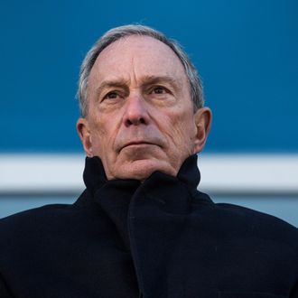 NEW YORK, NY - NOVEMBER 13: Outgoing Mayor of New York City Michael Bloomberg speaks at the opening ceremony of Four World Trade Center, the first tower to open at the original site of the World Trade Center, on November 13, 2013 in New York City. The building was designed by Fumihiko Maki, has 72 floors, is 978 feet tall and offers 2,500,000 square feet of space. (Photo by Andrew Burton/Getty Images)