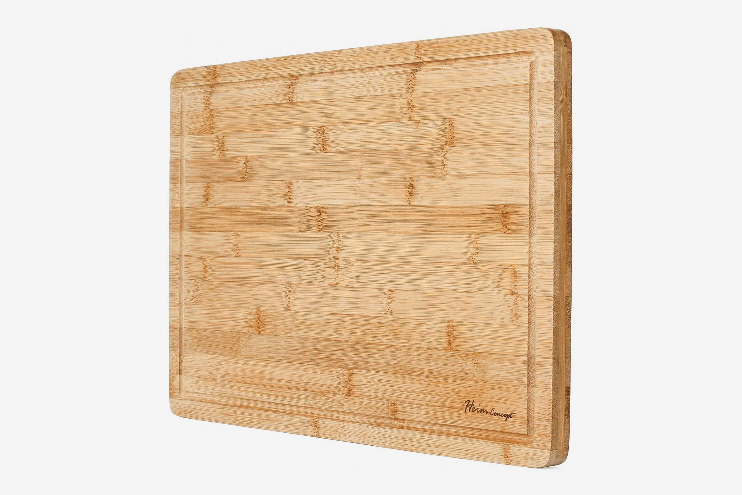 Seville Classics Easy-To-Clean Bamboo Cutting Board And 7 Color-Coded Flexible C 
