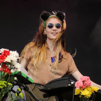 AUSTIN, TX - OCTOBER 05: Claire Boucher aka Grimes performs onstage during Day 2 of the 2013 Austin City Limits Music Festival at Zilker Park on October 5, 2013 in Austin, Texas. (Photo by Mike Windle/WireImage)