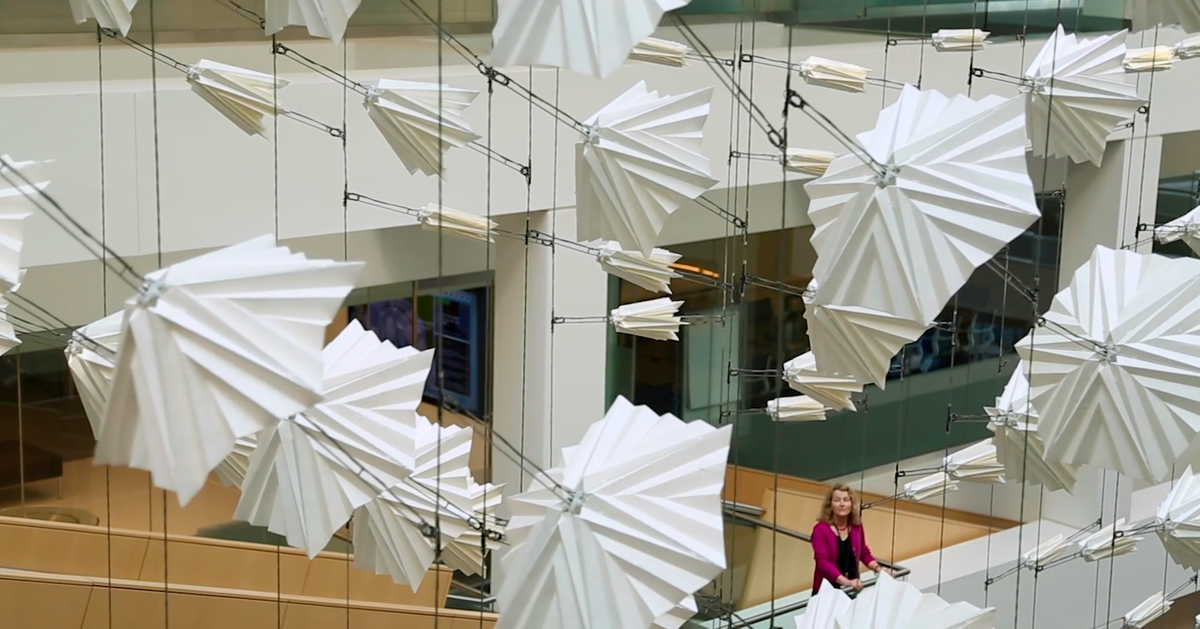 Watch Sculpture Mimics Movements of Flocking Birds