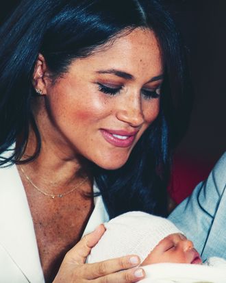 Meghan Markle and Baby Archie Harrison Mountbatten-Windsor.