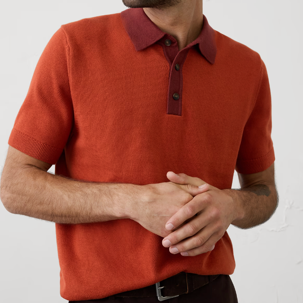 Banana Republic Factory Contrast-Placket Sweater Polo