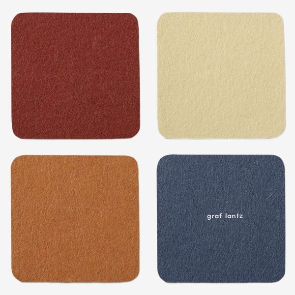 Graf Lantz Bierfilzl Merino Wool Square Coaster Multi 4 Pack