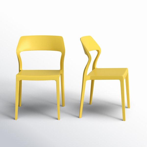 AllModern Farrah Outdoor Stacking Dining Side Chair - Set of 2