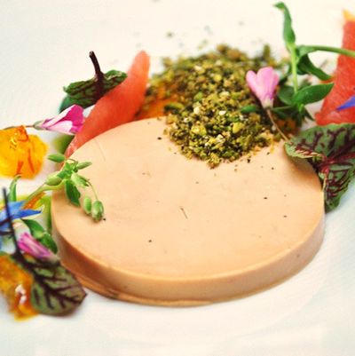 Micah Wexler's foie gras terrine at Hollywood restaurant Mezze, which has since closed.