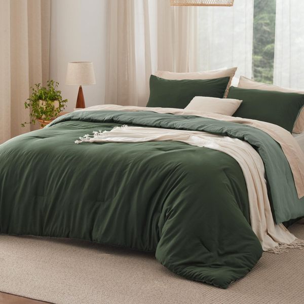Bedsure Reversible Prewashed Comforter Set