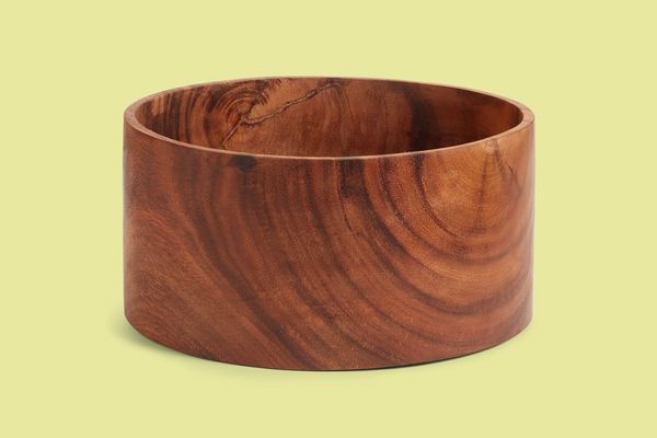 Be Home Large Round Acacia Wood Bowl