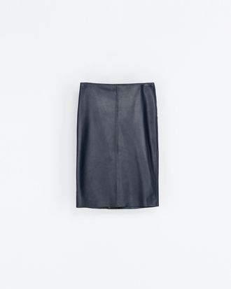 Best Bet: Zara Leather Midi-Skirt