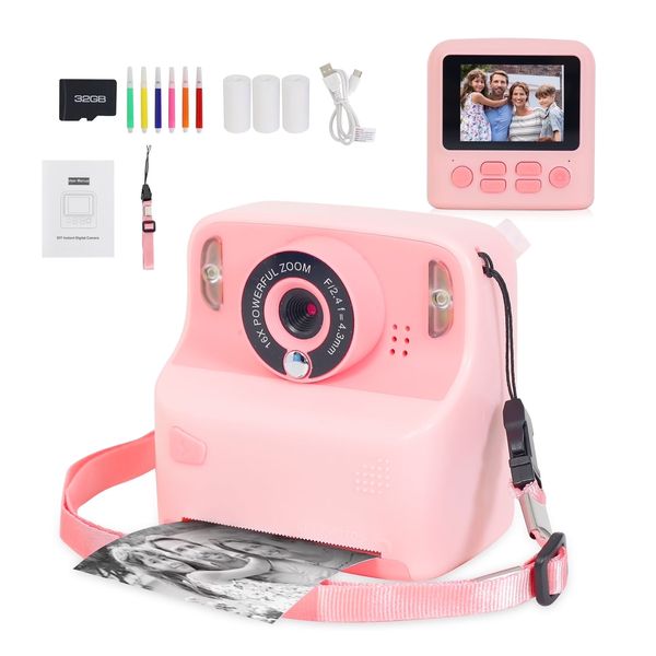 Instant Print Digital Kids Camera 1080P