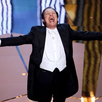 Host Billy Crystal performs onstage during the 84th Annual Academy Awards held at the Hollywood & Highland Center on February 26, 2012 in Hollywood, California.