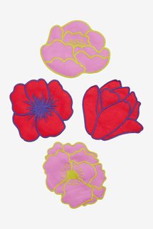 Piecework Puzzles Floral Cocktail Napkins - Set of 4