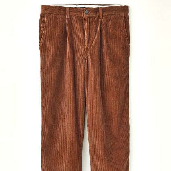 Corridor Cord Pleated Trouser - Brown