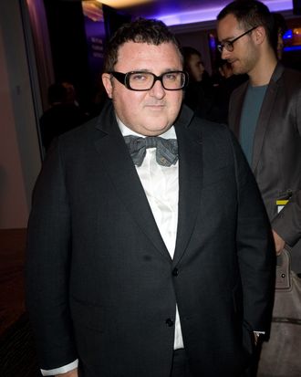 LONDON - NOVEMBER 8: Alber Elbaz, artistic director of Lanvin, attends the cocktail reception of the International Herald Tribune Heritage Luxury Conference at the InterContinental Hotel on November 8, 2010 in London, England. (Photo by Samir Hussein/Getty Images for International Herald Tribune)