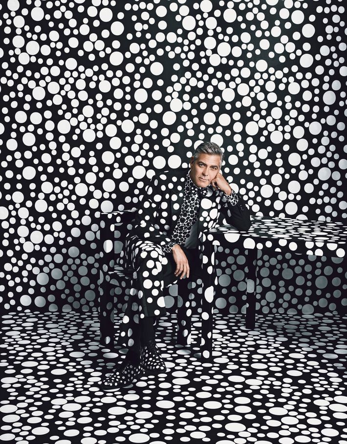 George Clooney Gets Covered In Polka Dots For W Magazine's Arts Issue  (PHOTOS)