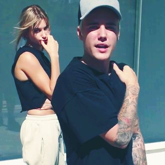 Hailey Baldwin and Justin Bieber.