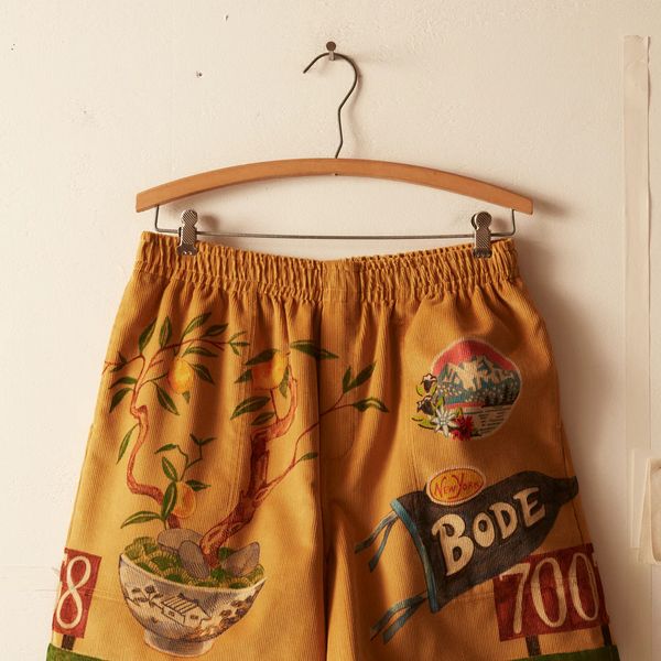 Bode Lemon Tree Senior Cord Shorts