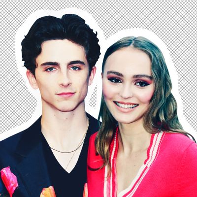 Timothee Chalamet and Lily Rose Depp.