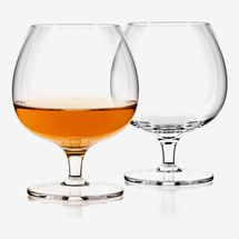 Luxbe Cognac Brandy Crystal Small Glasses Snifter, Set of 2