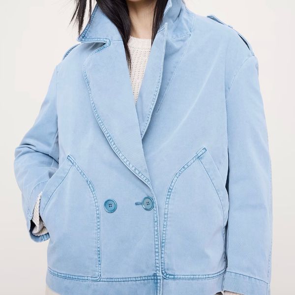 Banana Republic Cotton Twill Peacoat