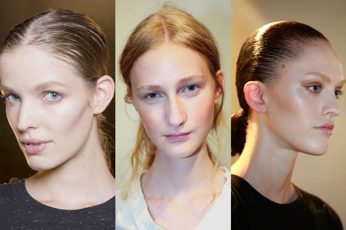 Your Sweaty Face Is a Runway Beauty Trend