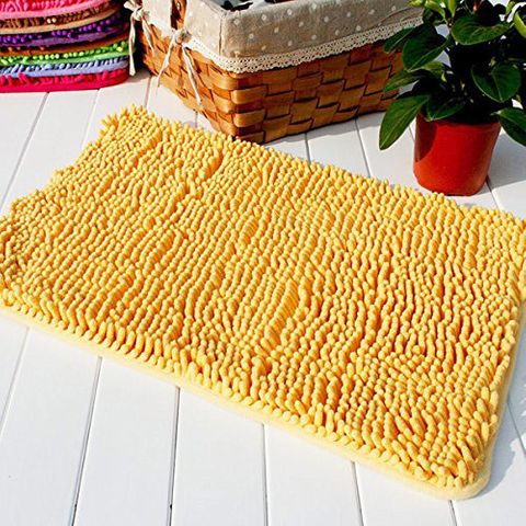 Hughapy Yellow Non Slip Microfiber Carpet