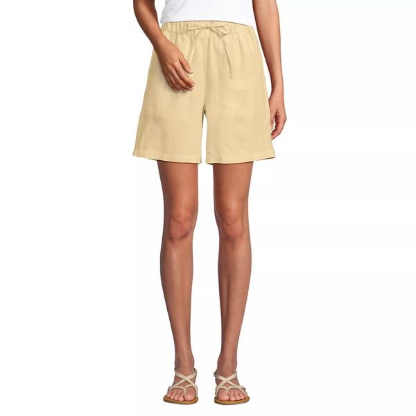 Lands' End Women's Linen High Rise Pull On 7