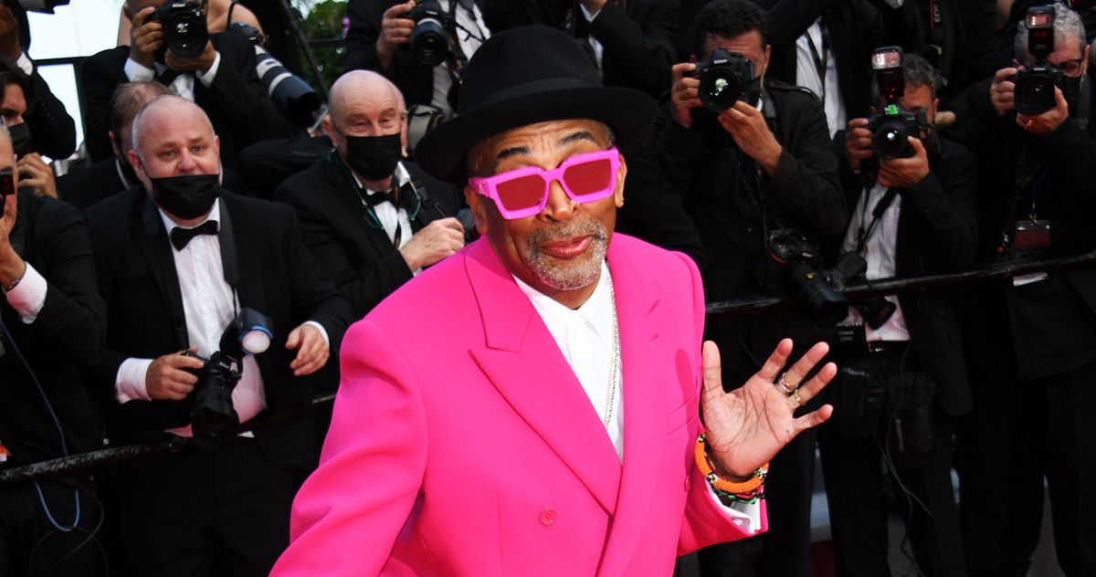 Spike Lee Re-Wears Neon Cannes Film Festival Suit Courtside with