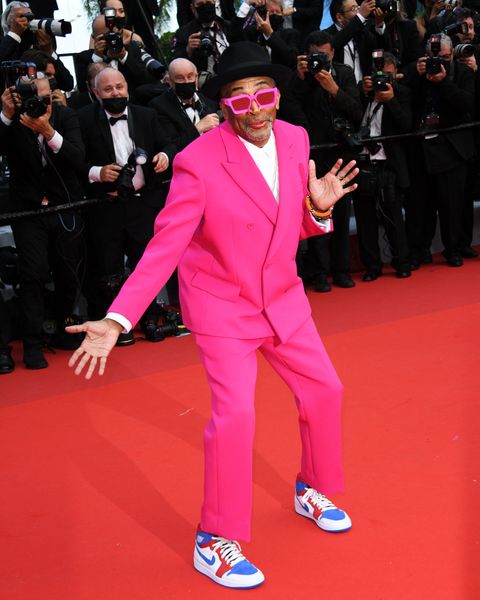 Spike Lee Re-Wears Neon Cannes Film Festival Suit Courtside with Custom  Nike Air Jordan Sneakers