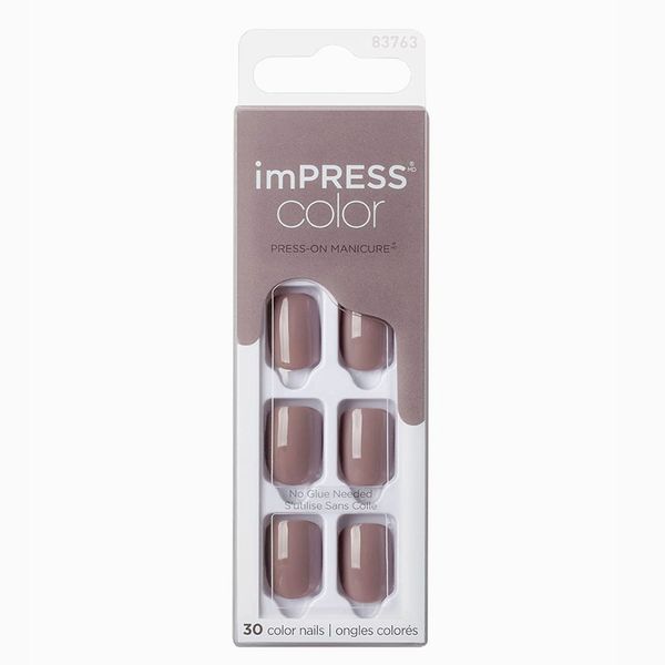 imPRESS Press-On Nails, No Glue Needed, Purple, Short Length