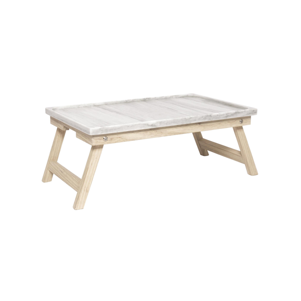 Marble Ash Wood Bed Tray