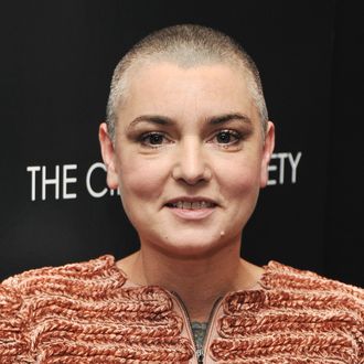 NEW YORK, NY - DECEMBER 13: Singer Sinead O'Connor attends the Giorgio Armani & Cinema Society screening of 