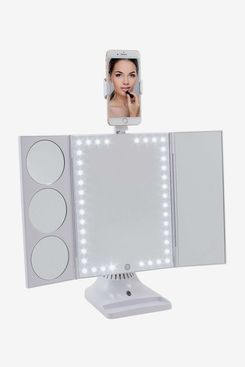 Glotech Bluetooth LED Makeup Mirror with Phone Attachment