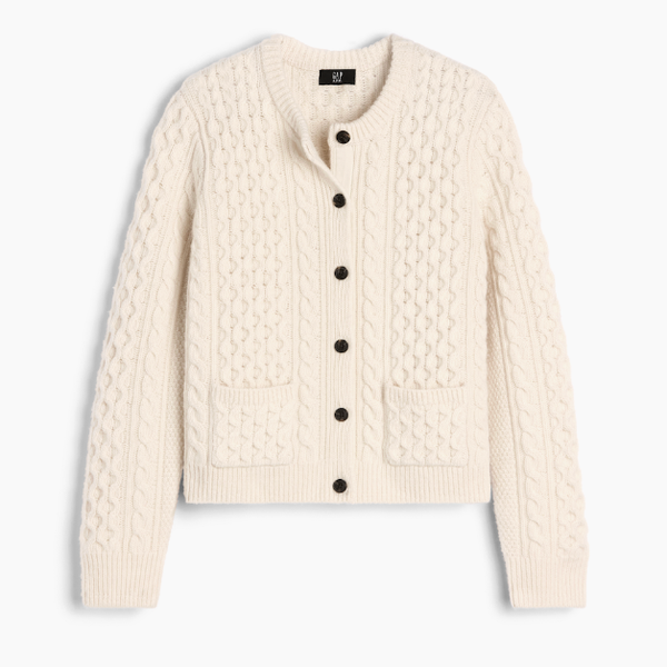 Gap x A.P.C. Wool Cable-Knit Cardigan