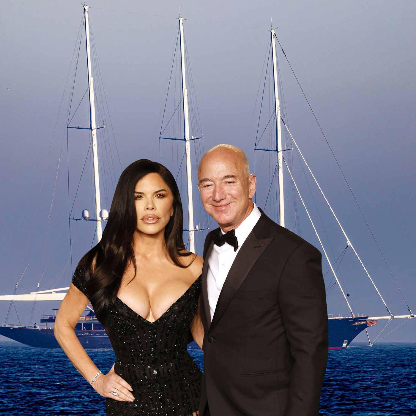 Jeff Bezos's Superyacht Features Bust of Lauren Sanchez