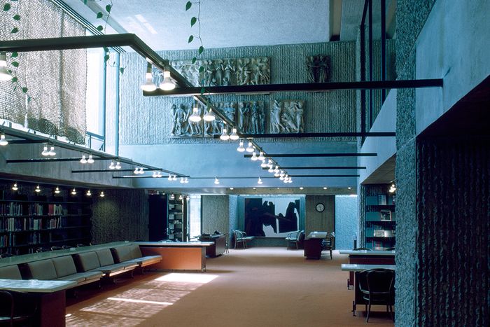 His Yale Art and Architecture Building displays a complex interplay of windows and levels and shafts of light.