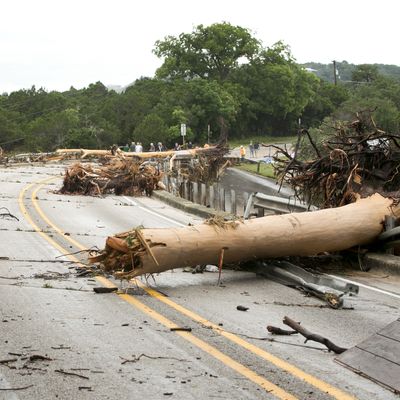 Damage from flooding in Texas