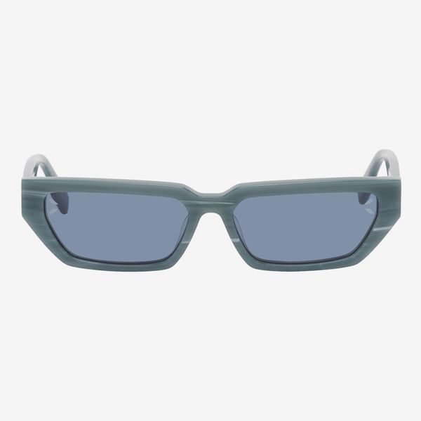 MCQ Blue Straight Top Cat Eye Sunglasses