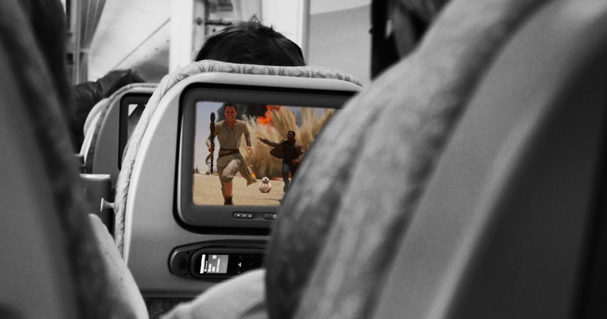 How to watch a movie on a plane