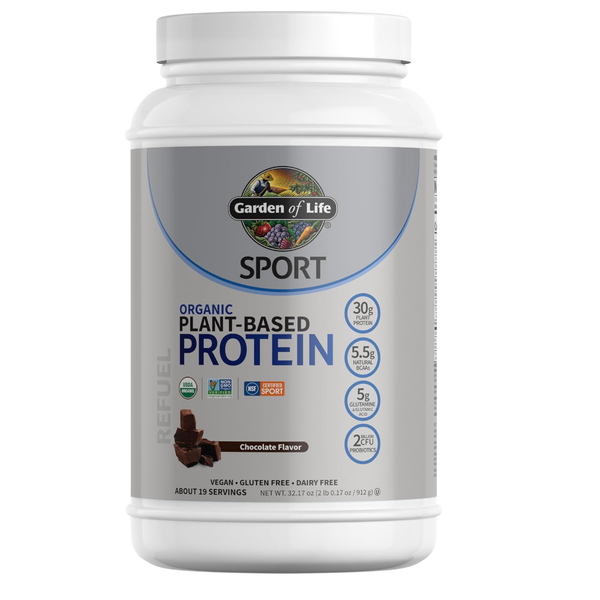 Garden of Life Sport Organic Vegan Protein Powder, Chocolate