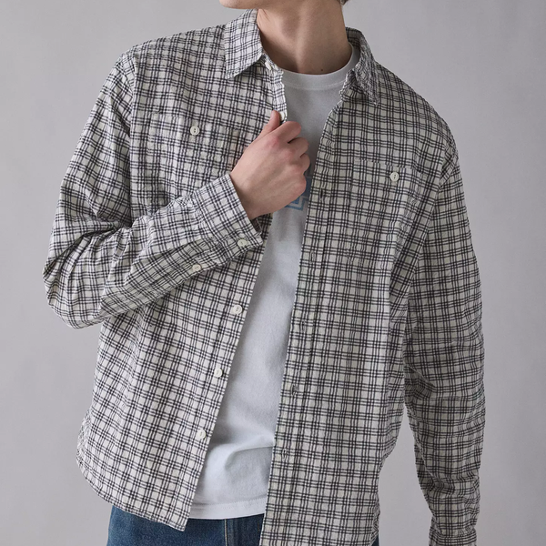 BDG Textured Plaid Work Shirt