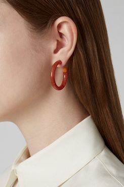 Cult Gaia Rhea Marbled Acrylic Hoop Earrings
