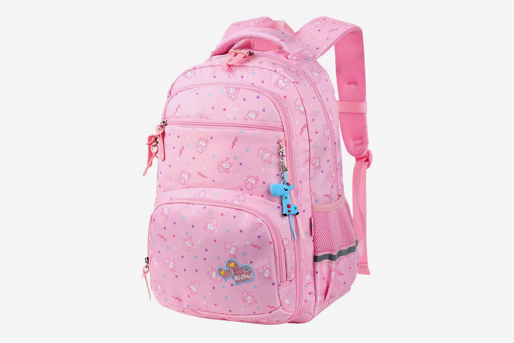 Large, Pink Backpack Purse for Women Waterproof Girls Bookbags Elementary School College Laptop Bag