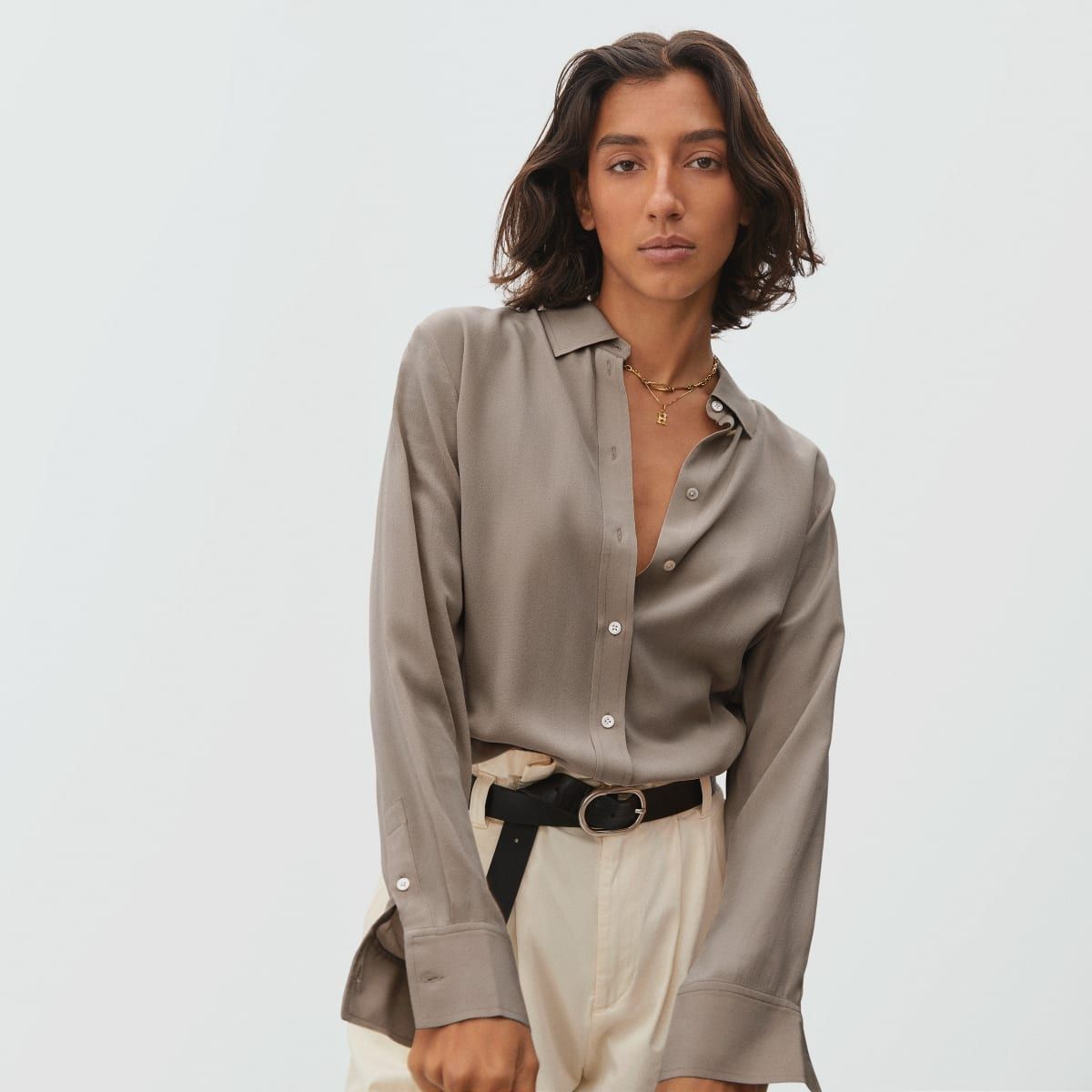 Everlane Clean Silk Relaxed Shirt