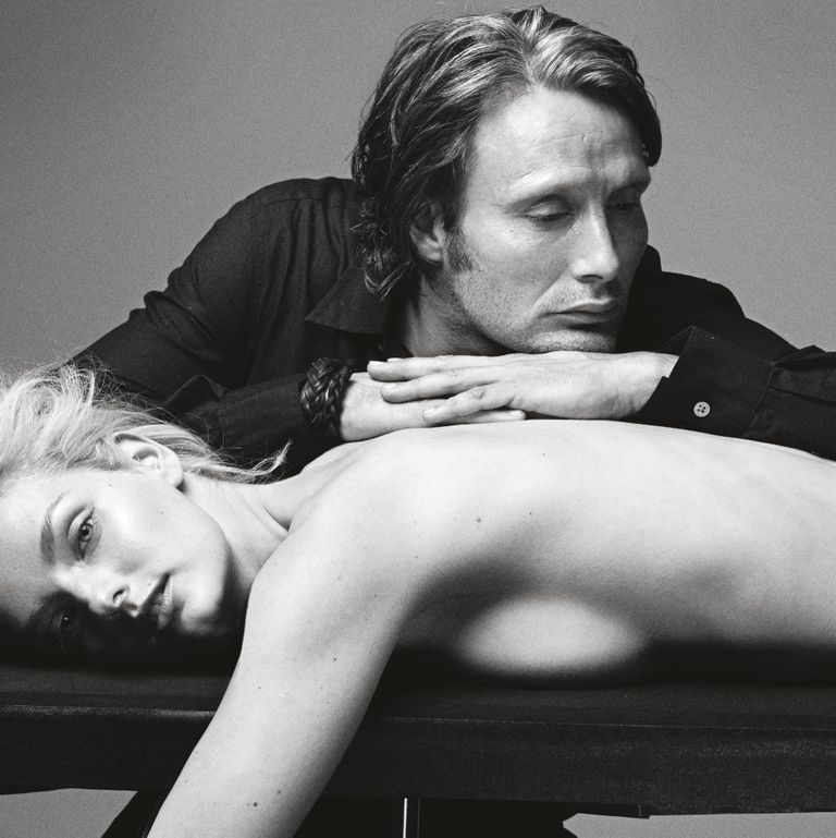 Lydia Hearst and Mads Mikkelsen. 